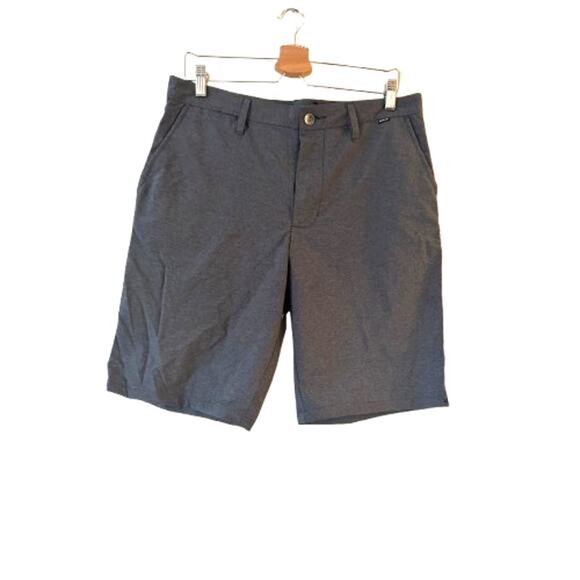Hurley x Nike Dri-Fit Men's Vertigo Walkshorts 32 Gray Logo Stretch 10" Inseam - Picture 1 of 9